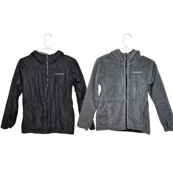 Columbia Big Fir Reversible Jacket Fleece Lined Size Youth MD Gorpcore Comfort - Picture 1 of 6